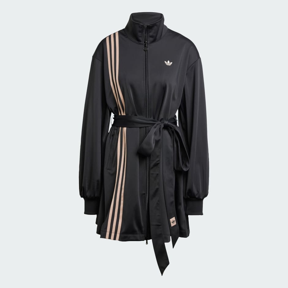 adidas 3-Stripes Wrapped Track Suit Dress - Black | adidas TZ adidas 3-Stripes Wrapped Track Suit Dress - Black | adidas TZ