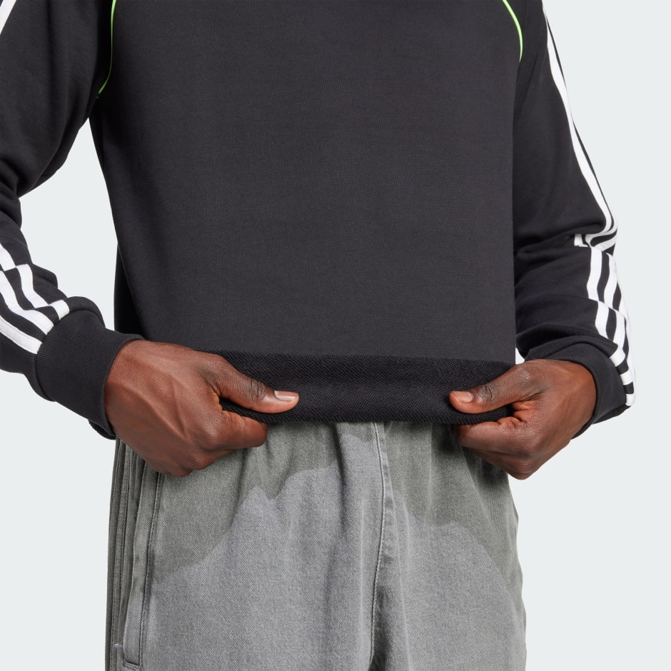 Hanorac adidas Adicolor, cu guler rotund și detalii din paspoal