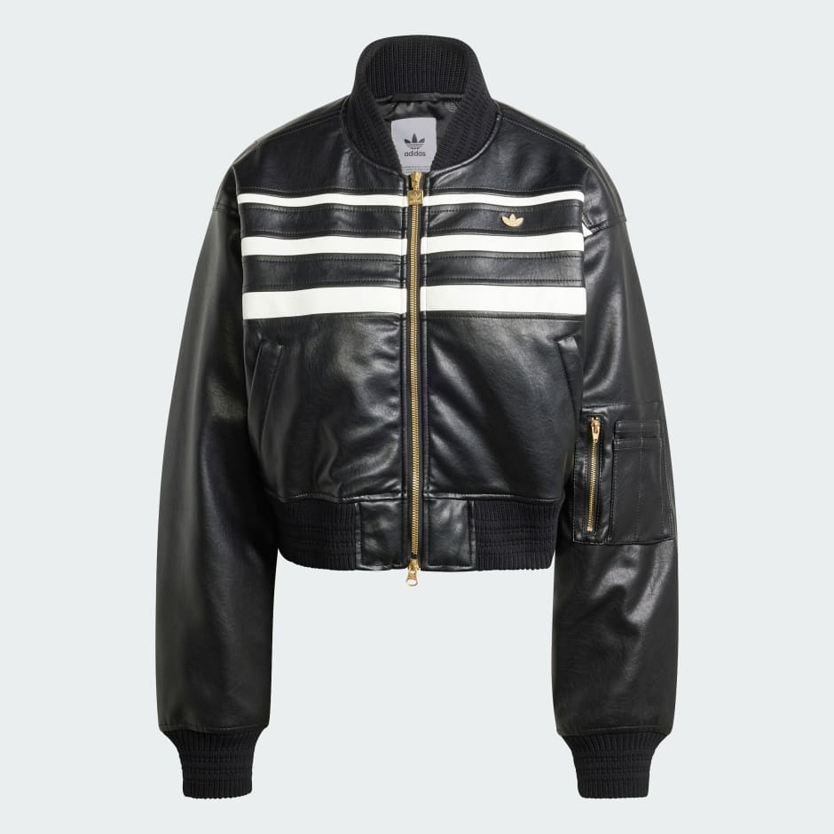 Premium Pleather Bomber Jacket