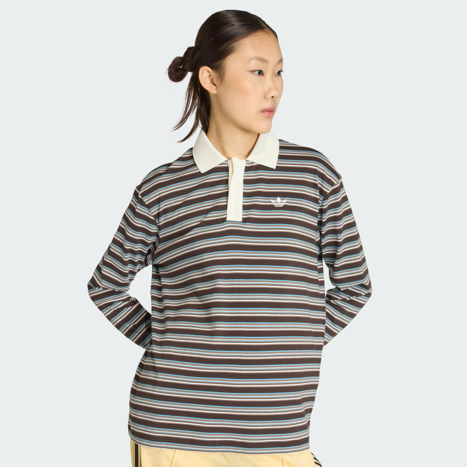 STRIPED OVZD LS POLO Shirt