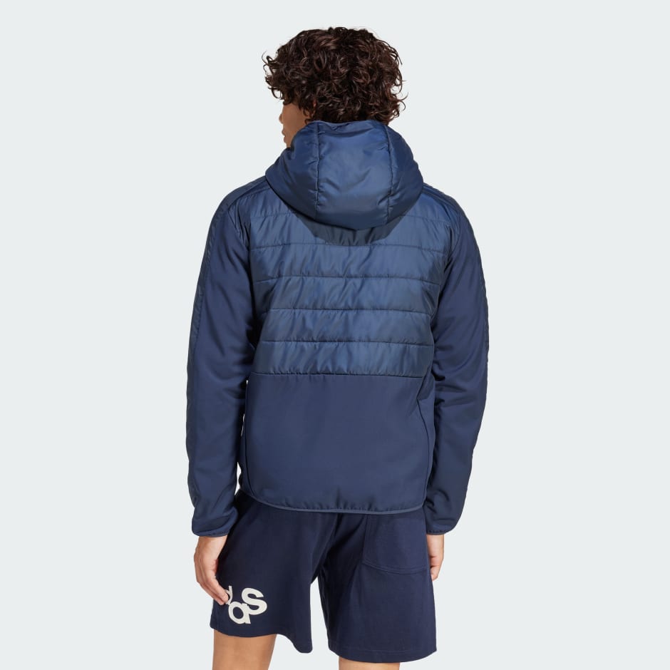 Essentials 3-Stripes Insulated Hooded Hybrid Jacket