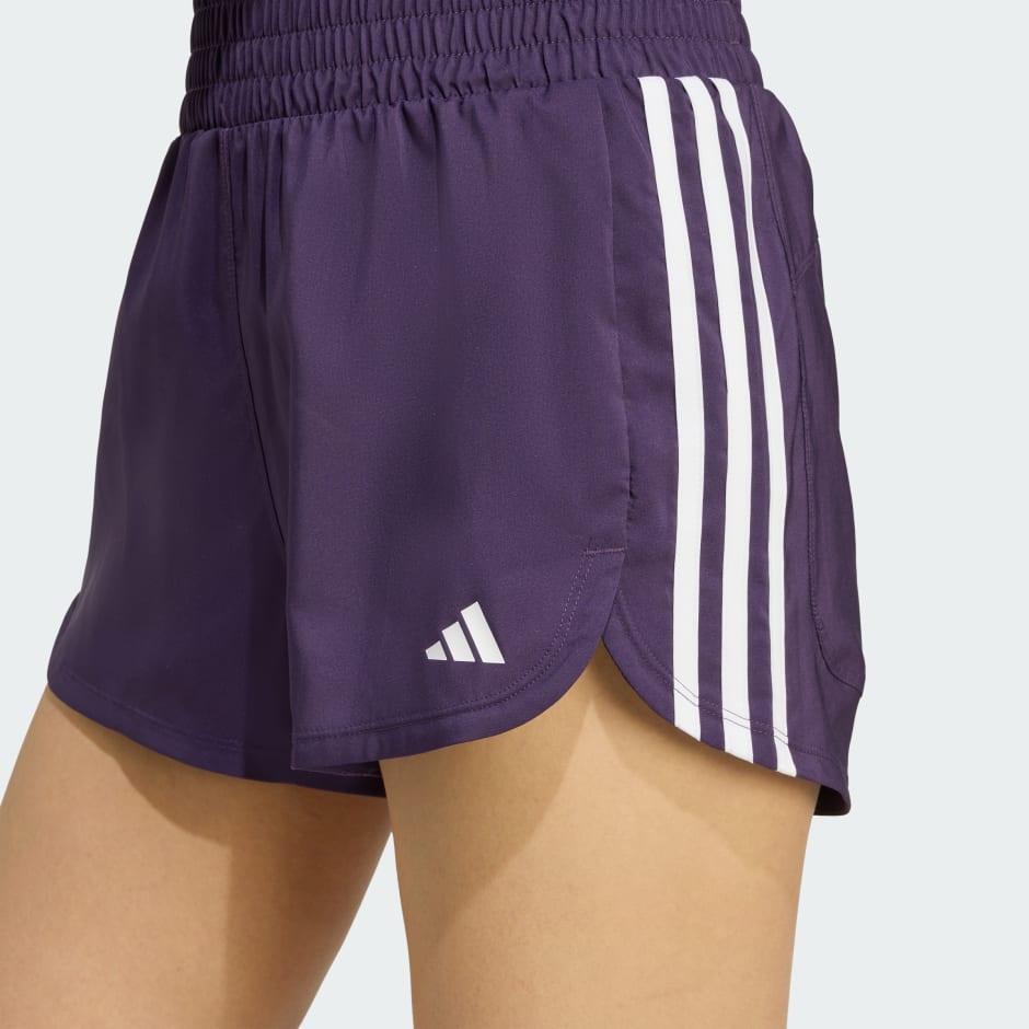 Pacer Training 3-Stripes Woven High-Rise Shorts