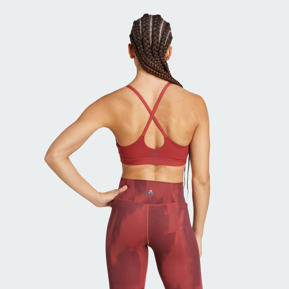 CLOTHING - All Me Light Support Bra - Red | adidas Oman