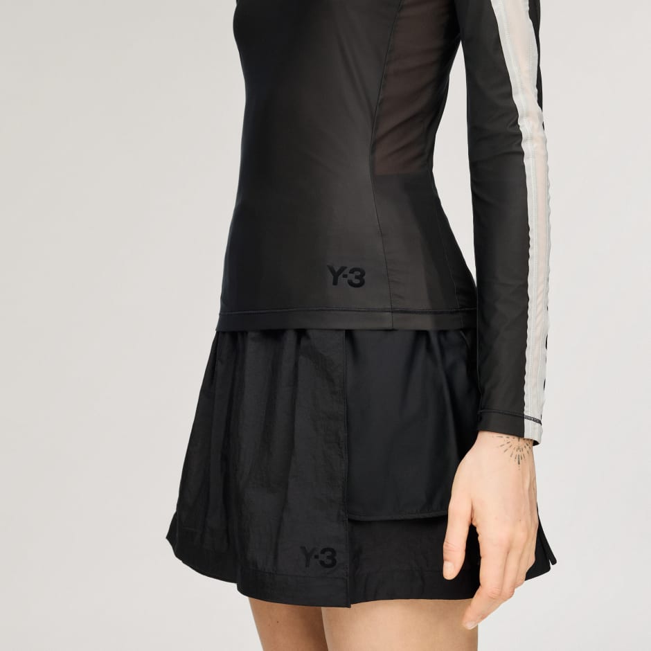 TRICOU CU M&Acirc;NECĂ LUNGĂ Y-3 MESH FITTED