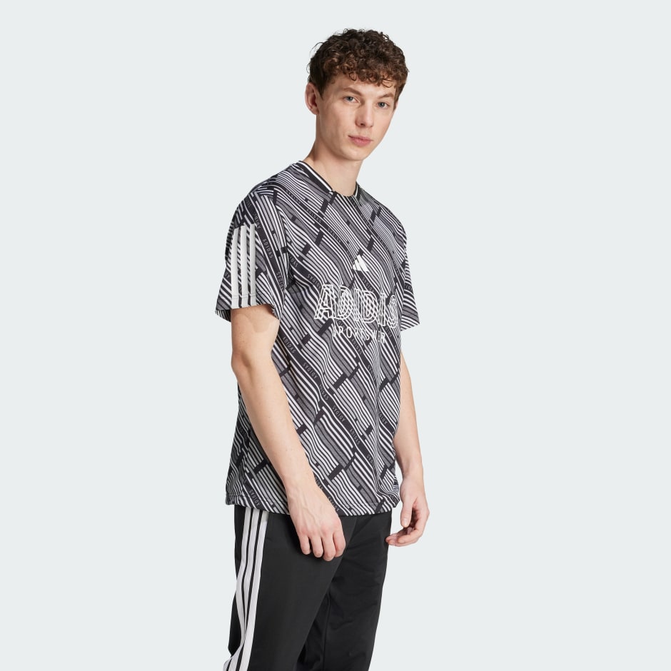 adidas Lightbound Allover printed T-Shirt - Black | adidas TZ adidas Lightbound Allover printed T-Shirt - Black | adidas TZ