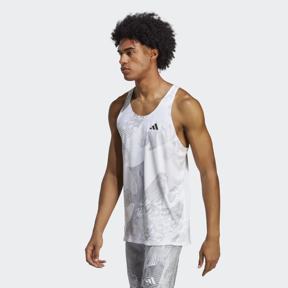 baan ornament uitspraak Men's Clothing - Adizero Singlet - White | adidas Saudi Arabia