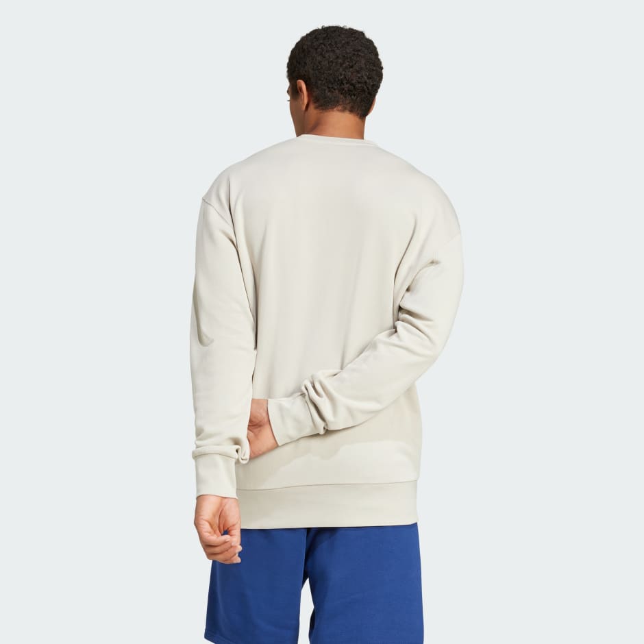 【Adidas コリア】 ALL SZN French Terry Crew Sweatshirt Sweatshirts - ALL SZN French Terry Crew Sweatshirt - Grey