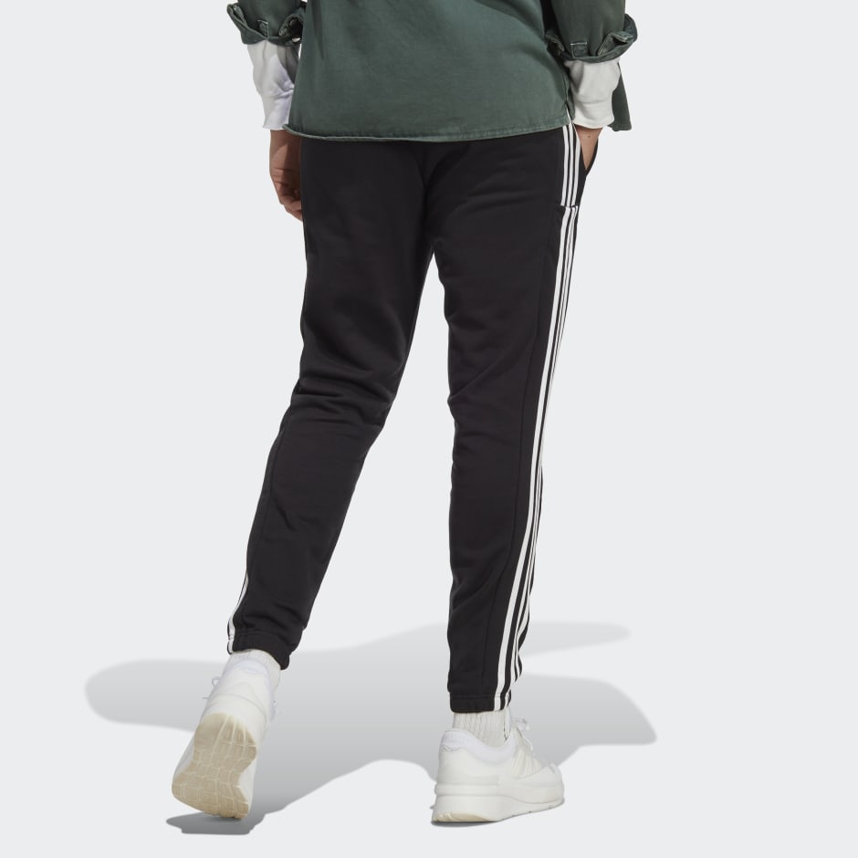 Essentials French Terry Tapered Elastic Cuff 3-Stripes Pants