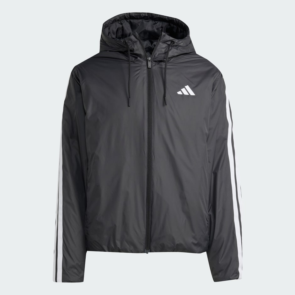 جاكيت بقبعة Essentials CLIMAWARM 3-Stripes Insulated