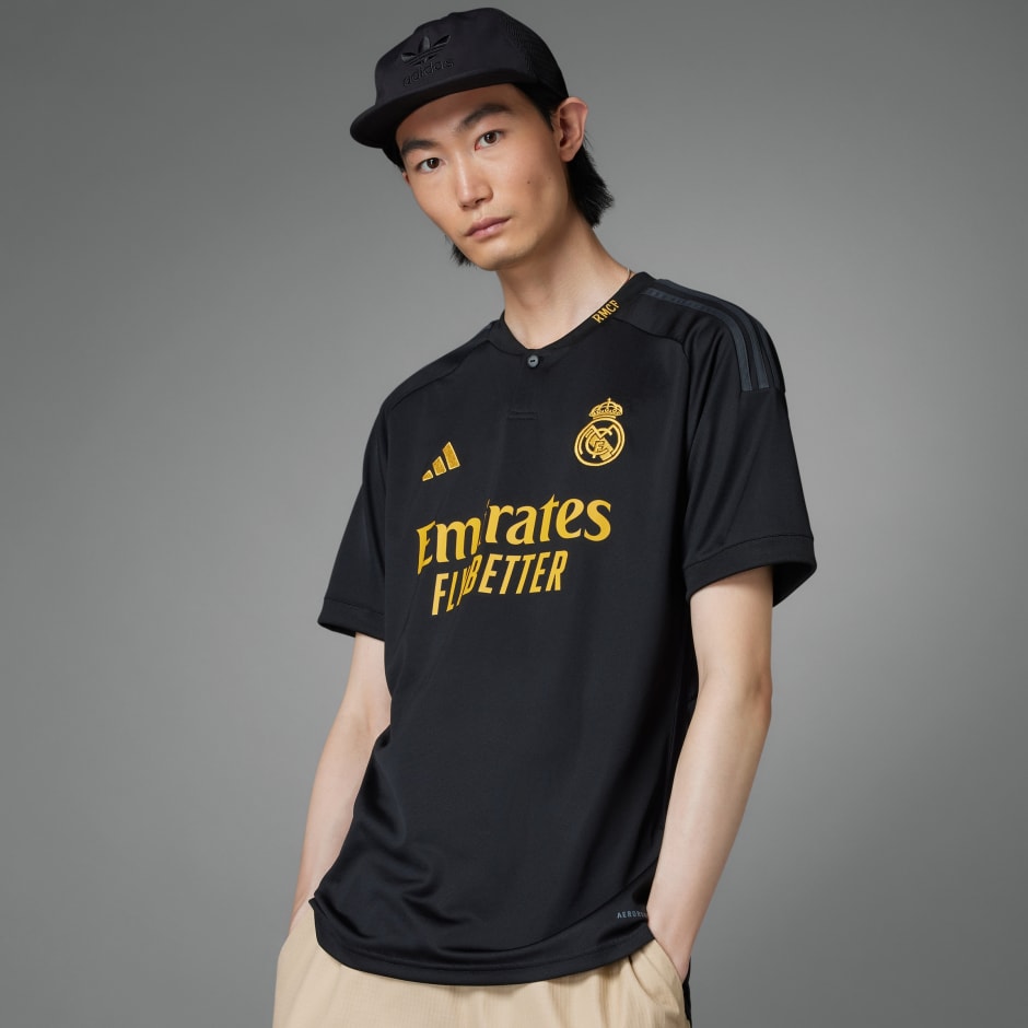 adidas Originals Baseball Jersey in Black for Men