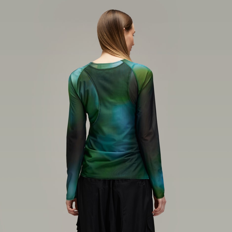 Y-3 Allover Print Mesh Fitted Tee