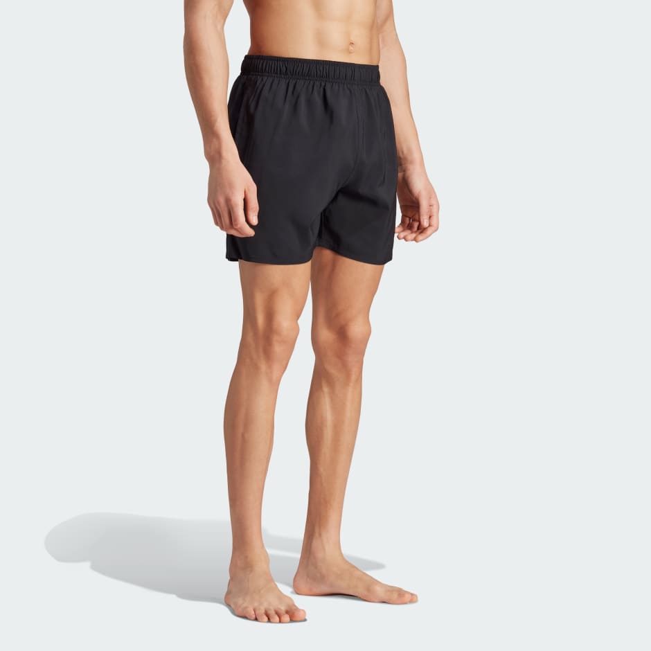 Men's Clothing - Solid CLX Short-Length Swim Shorts - Black | adidas Qatar