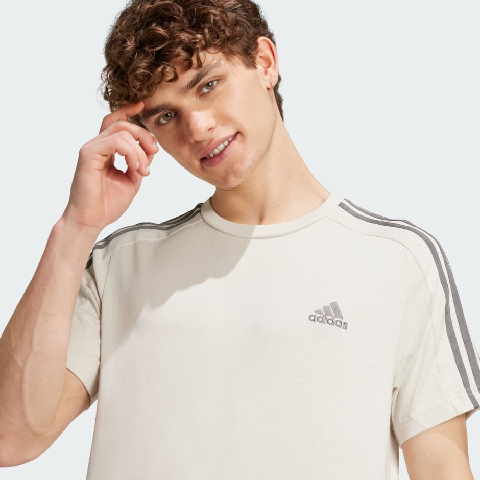 Essentials Single Jersey 3-Stripes Tee