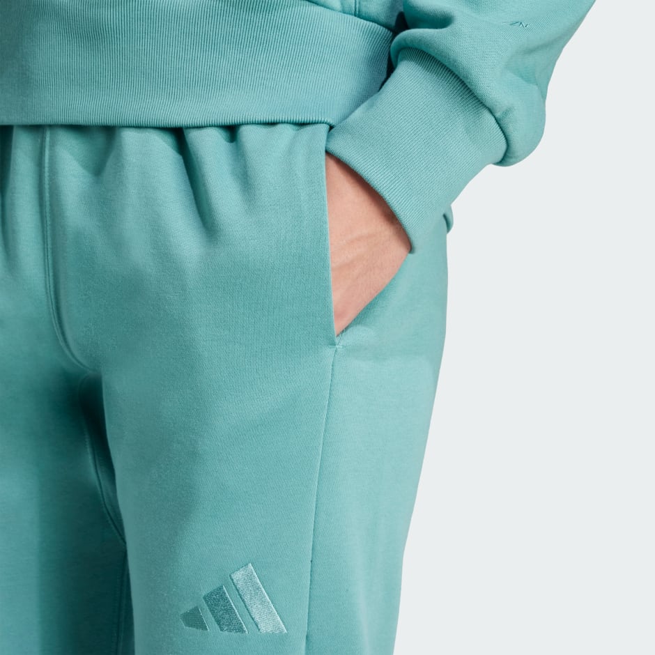 Pantaloni conici regular din l&acirc;nă fleece ALL SZN