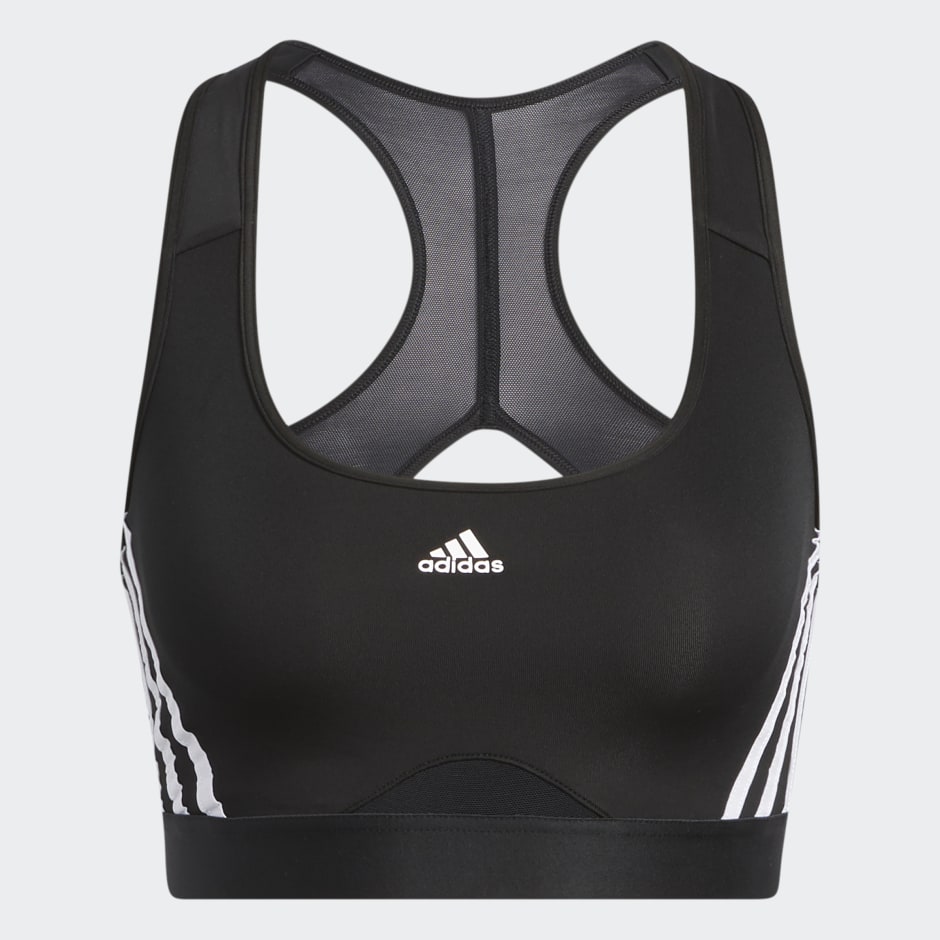 adidas Powerreact Training Medium-Support 3-Stripes Bra