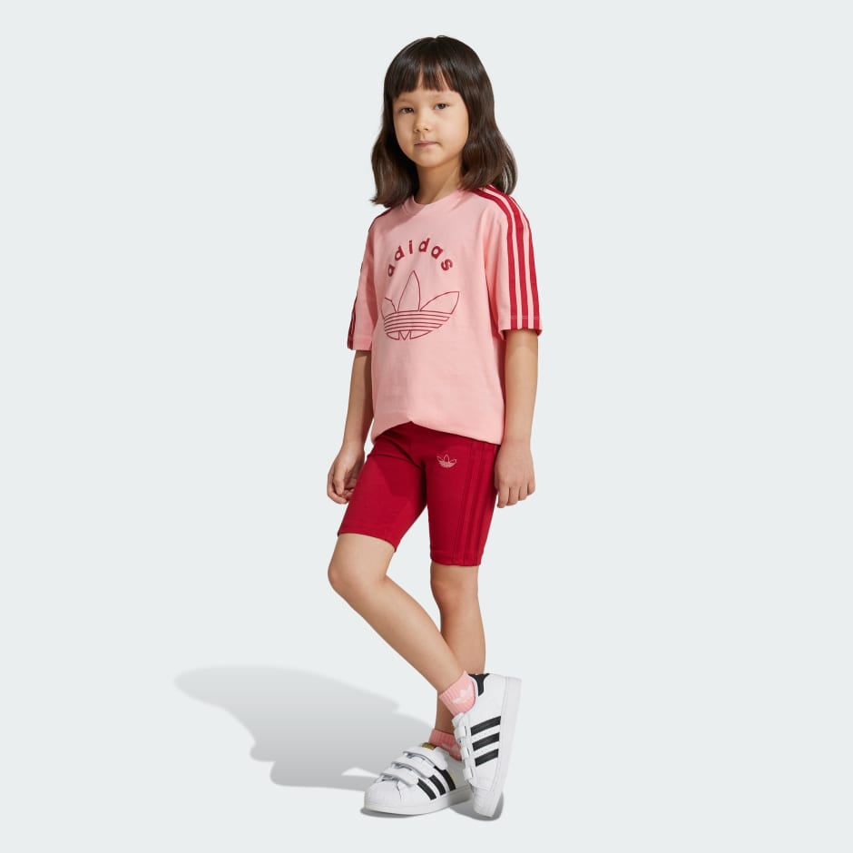 Kids Clothing Graphics Cycling Shorts Set Kids Pink adidas Saudi Arabia