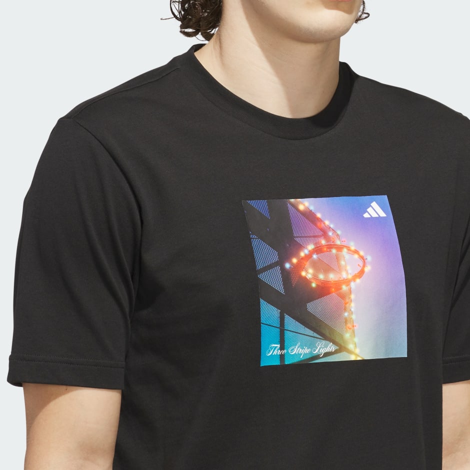 3-Stripes Lights Hoops Graphic Tee