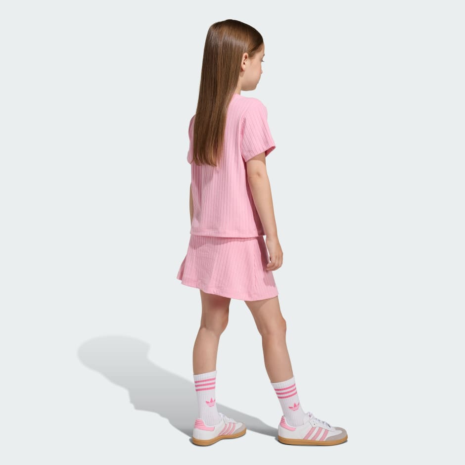 REGULAR RIB SKORT T-SHIRT SET