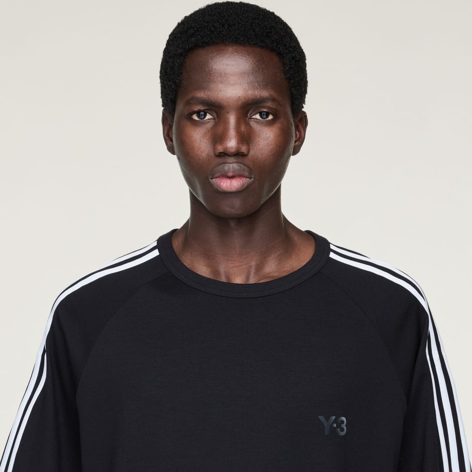 Clothing - Y-3 Short Sleeve Tee 3-Stripes - Black | adidas Oman