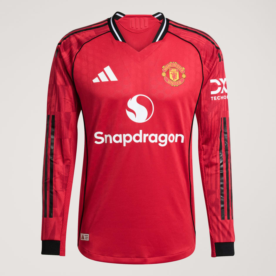 Tricou de acasă cu m&acirc;necă lungă Manchester United 25/26 Authentic