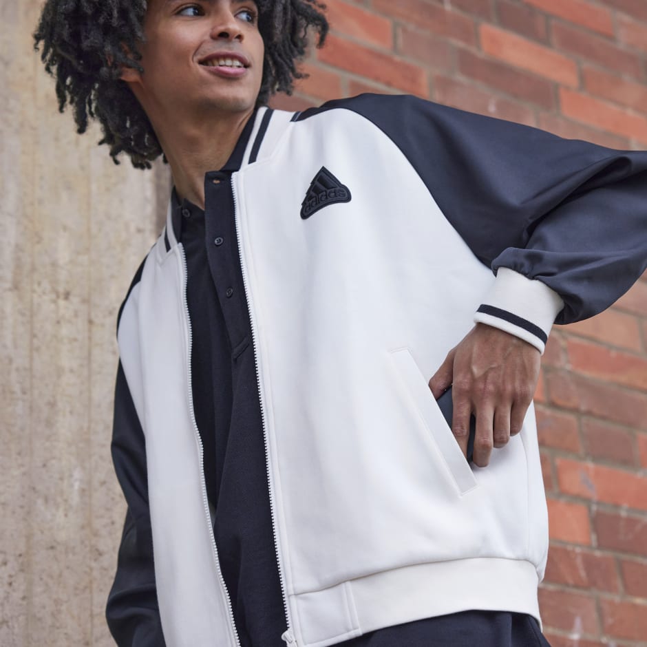 parallel Zinloos verdund Clothing - Printed Bomber Jacket (Gender Neutral) - White | adidas Oman