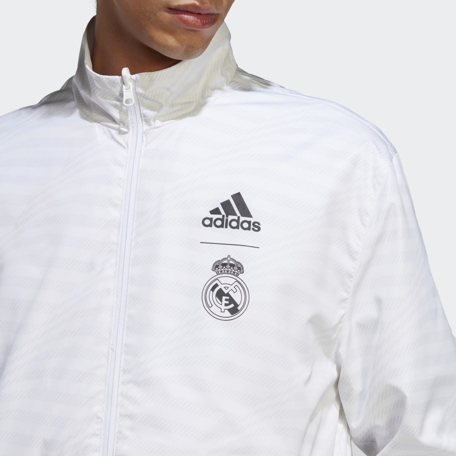 Uitlijnen haat Vereniging adidas Real Madrid Anthem Jacket - White | adidas KW