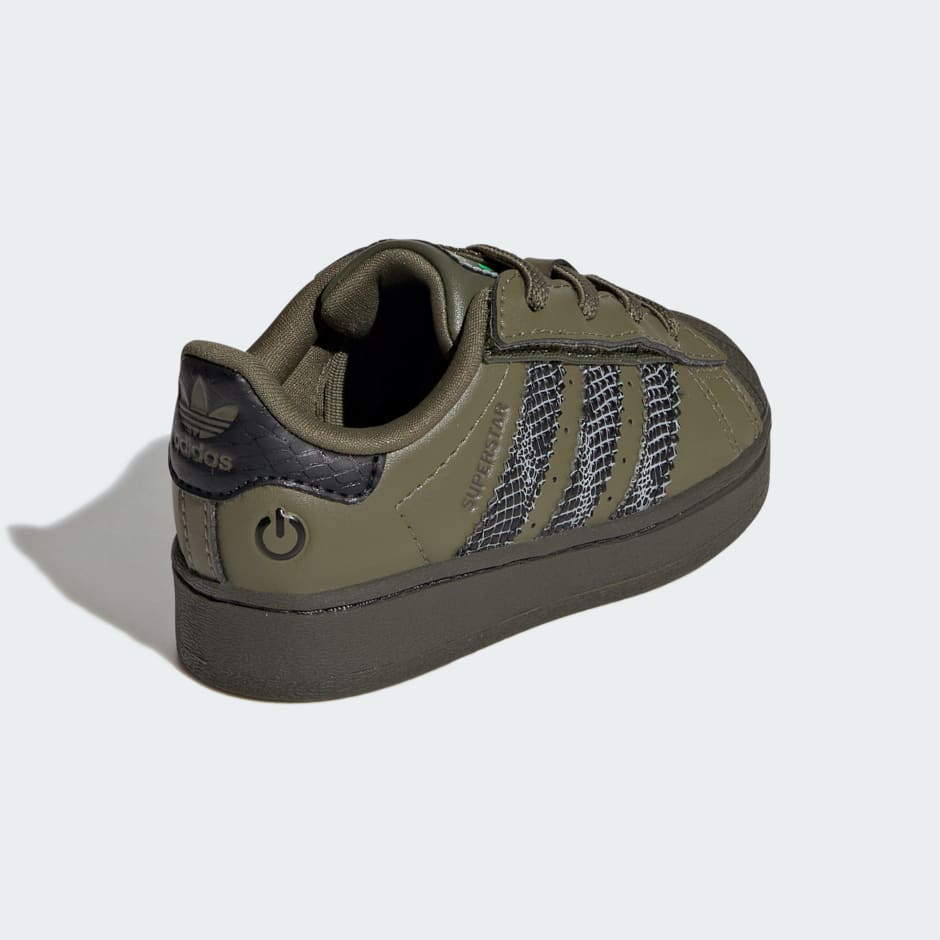 TENIS ADIDAS ORIGINALS SUPERSTAR CON LUCES LED CIERRE C&Oacute;MODO Y CORDONES EL&Aacute;STICOS