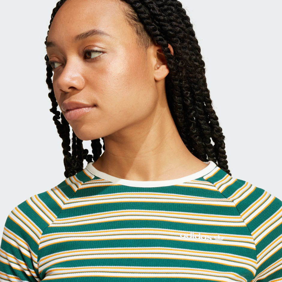 '80s Rib Stripe Baby Tee