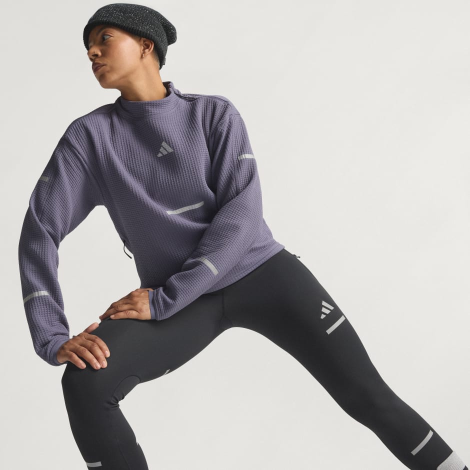 Bluză Adi365 De Alergare CLIMAWARM+ Cu Guler Rotund