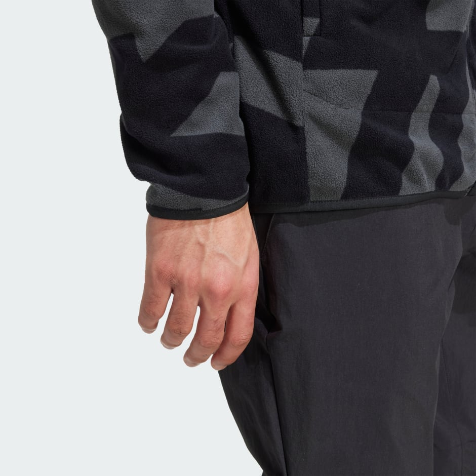 Jachetă din l&acirc;nă fleece Terrex cu fermoar lung și imprimeu multi