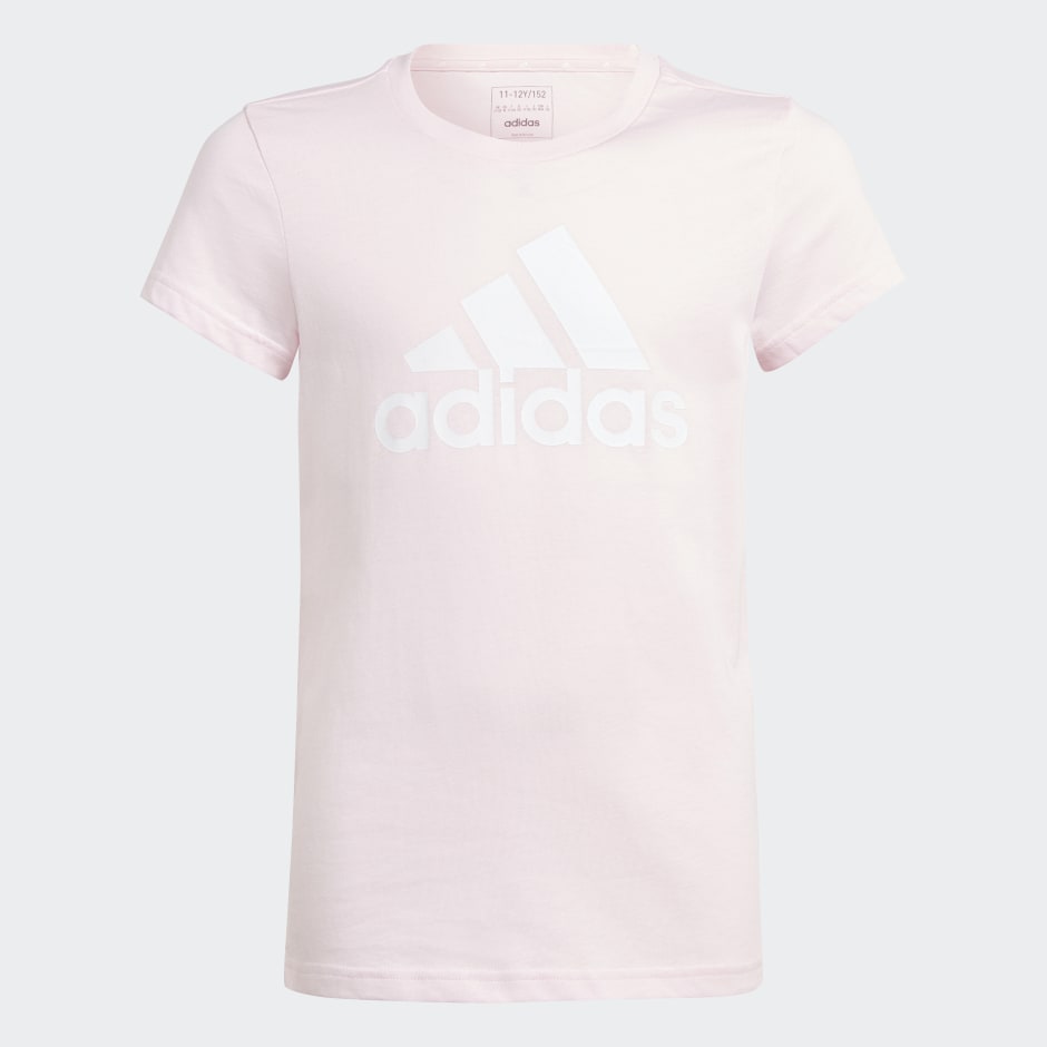 Kids Clothing - Essentials Big Logo Cotton - Pink | adidas Saudi Arabia
