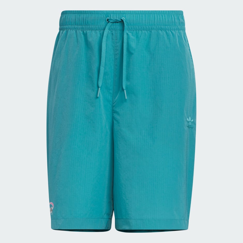 Trefoil Logo Play Football Graphic Light Woven Shorts