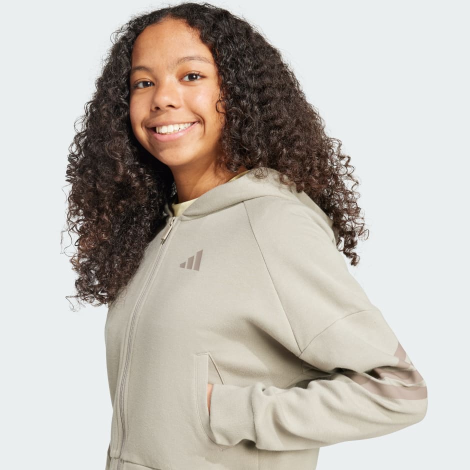 Future Icons 3-Stripes Full-Zip Hooded Track Jacket Kids