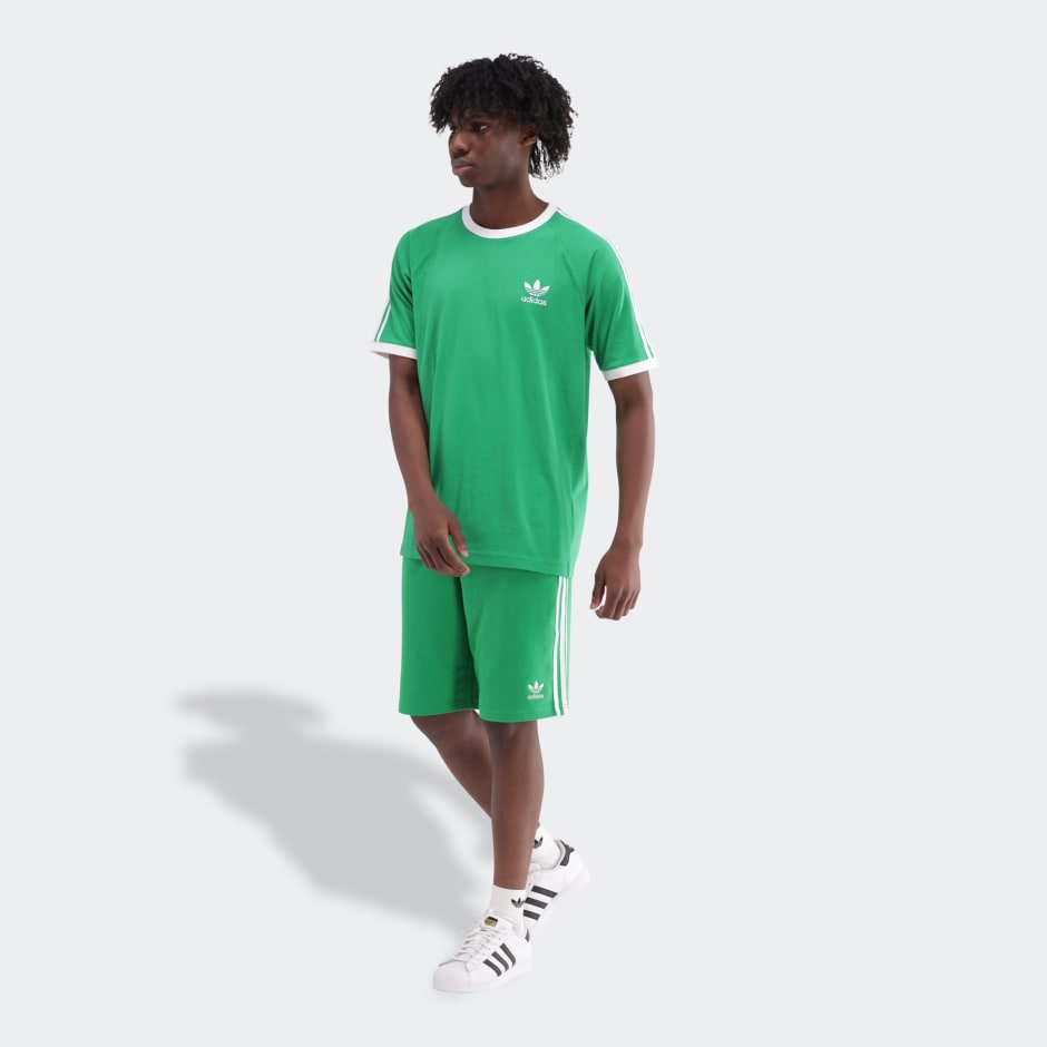 Originals 3 stripe shorts green best sale