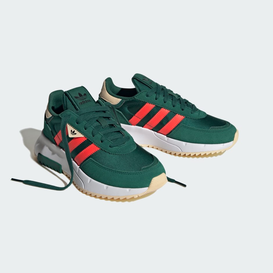 Green adidas shoes youth sale