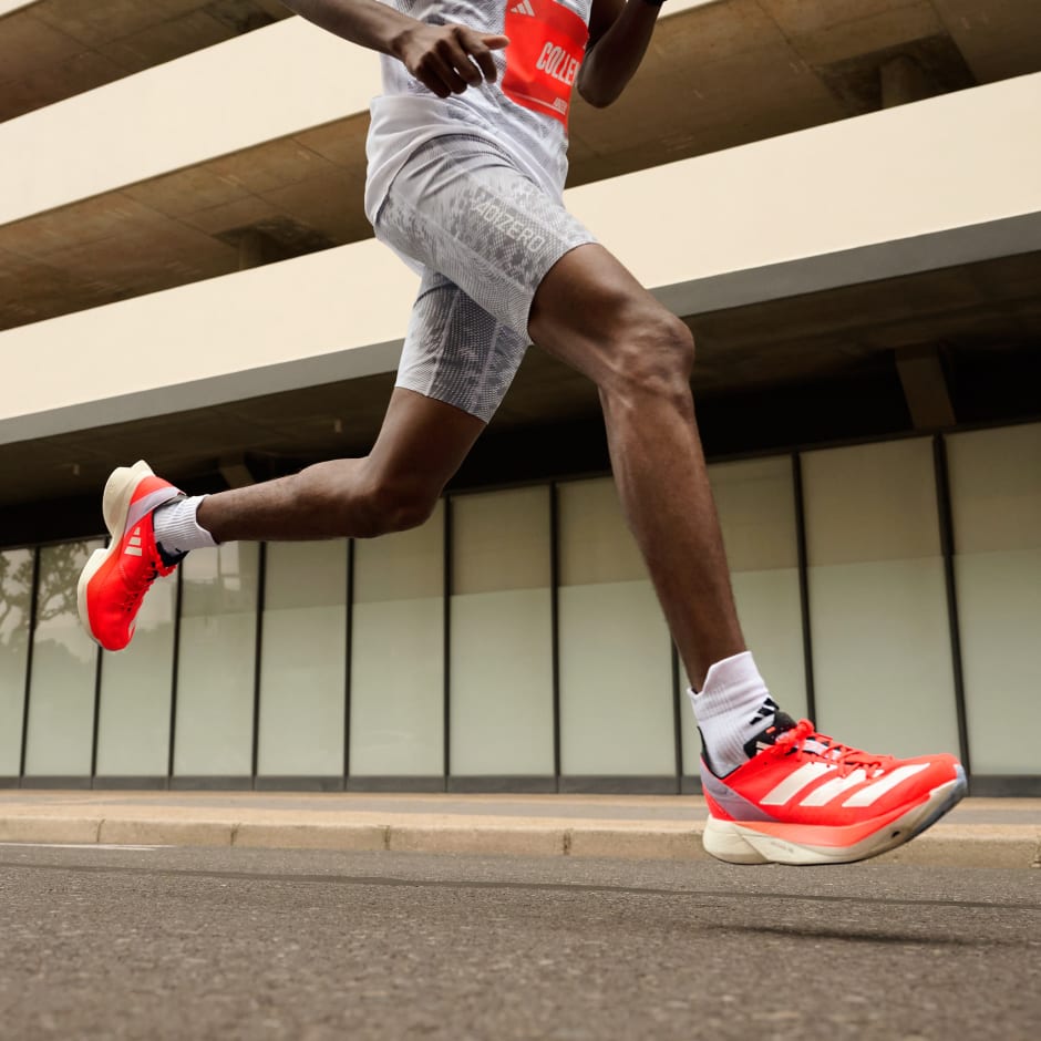 Orange and white outlet adidas shoes