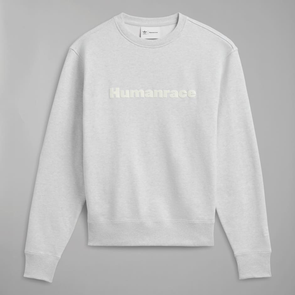 adidas Pharrell Williams Basics Crew Sweatshirt Gender Neutral Grey adidas UAE