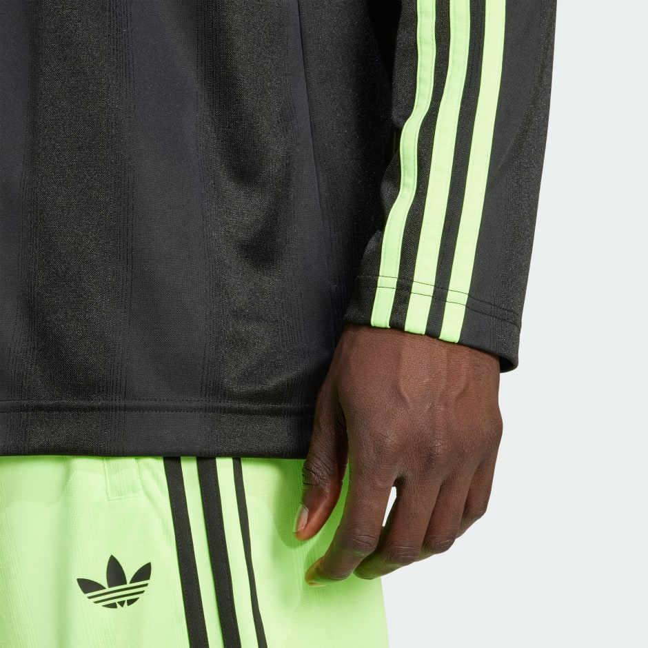 tricou adidas Adicolor din jacard cu m&acirc;necă lungă