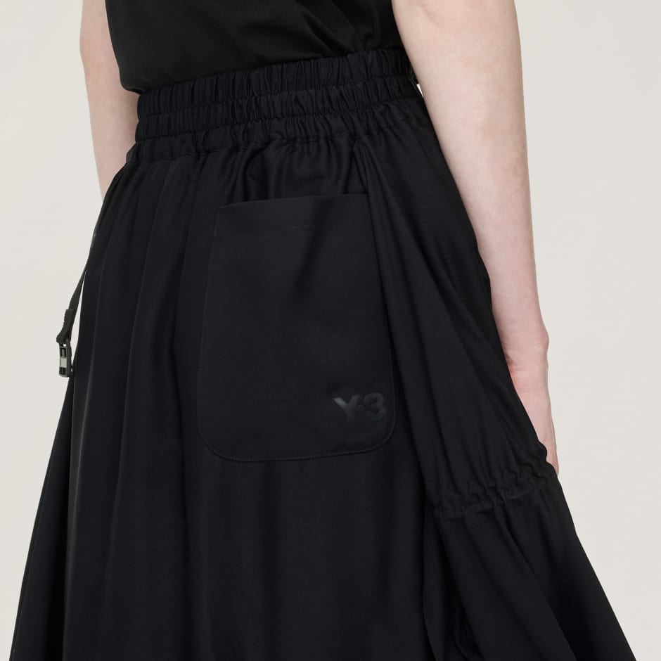 スカート Y-3 ASYMMETRICAL RAYON TWILL SKIRT Y-3 Rayon Twill Skirt Black