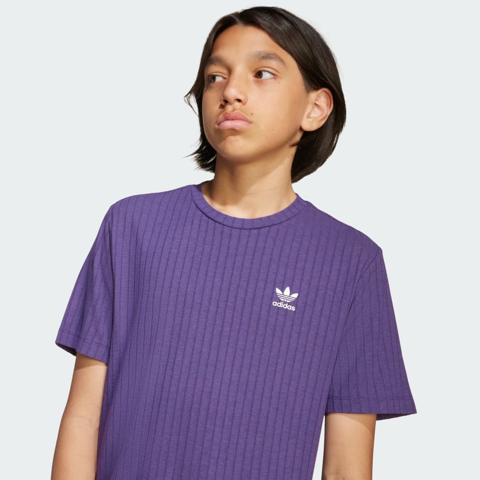 تيشيرت مضلع واسع للأطفال