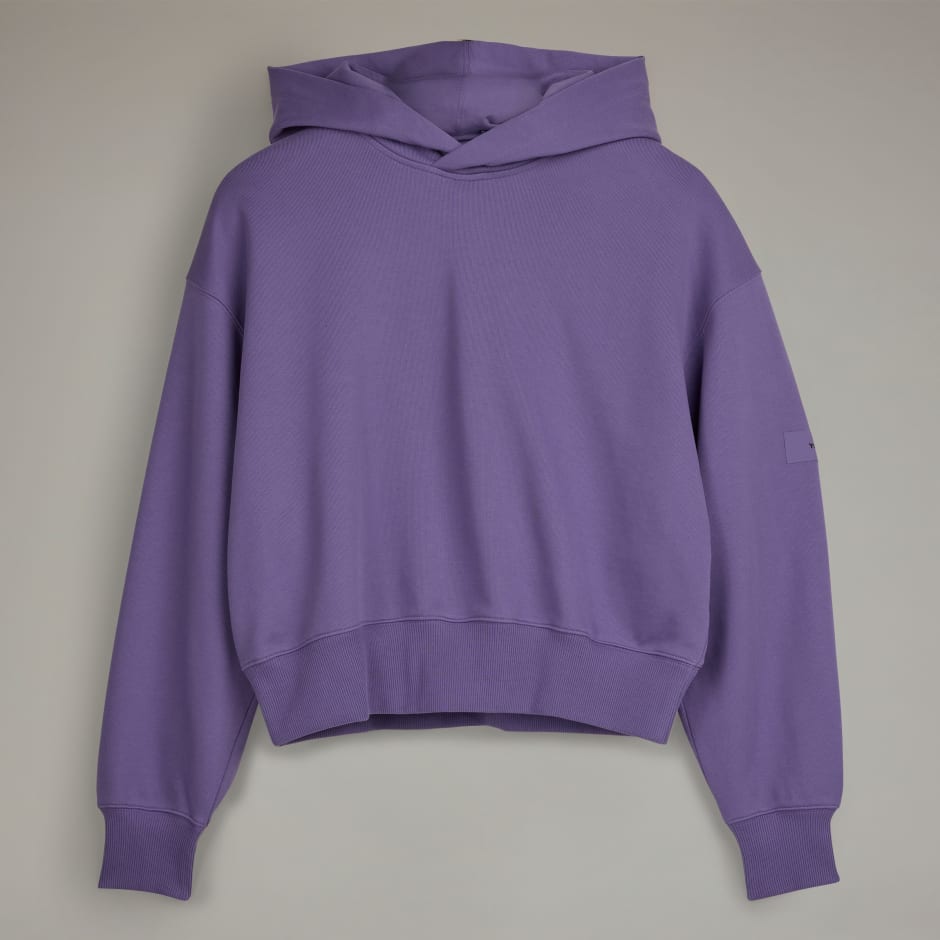 adidas Y-3 Organic Cotton Terry Boxy Hoodie - Purple