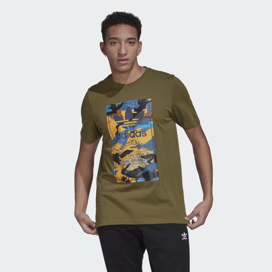 Mula Estación de policía reacción adidas Graphic Camo Tee - Green | adidas SA