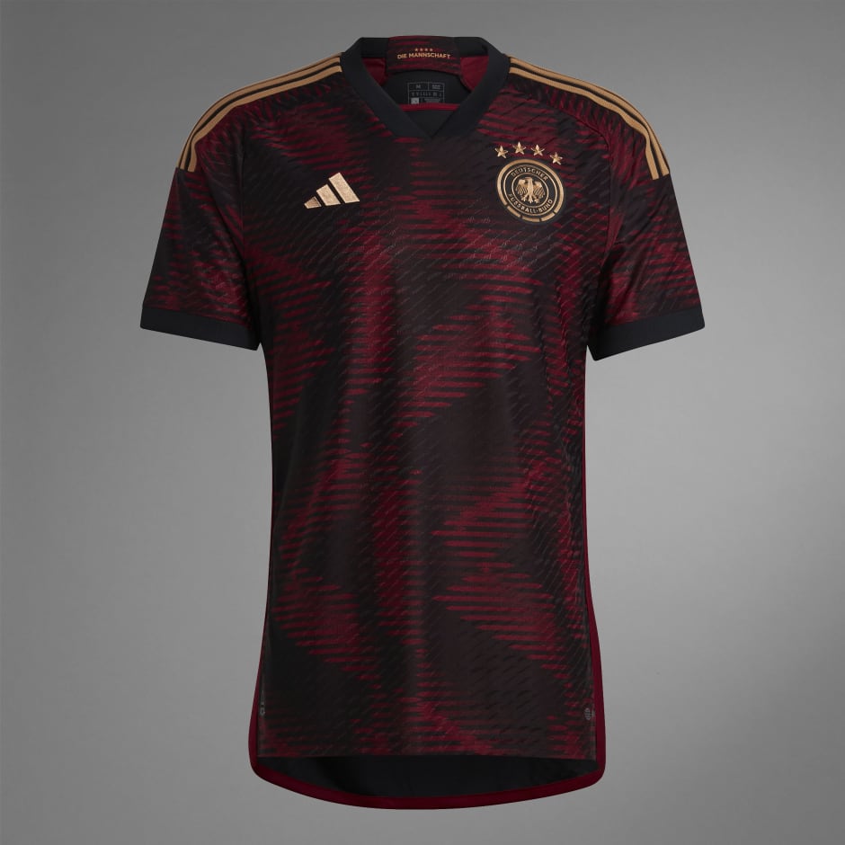 adidas Germany 22 Away Authentic Jersey - Black