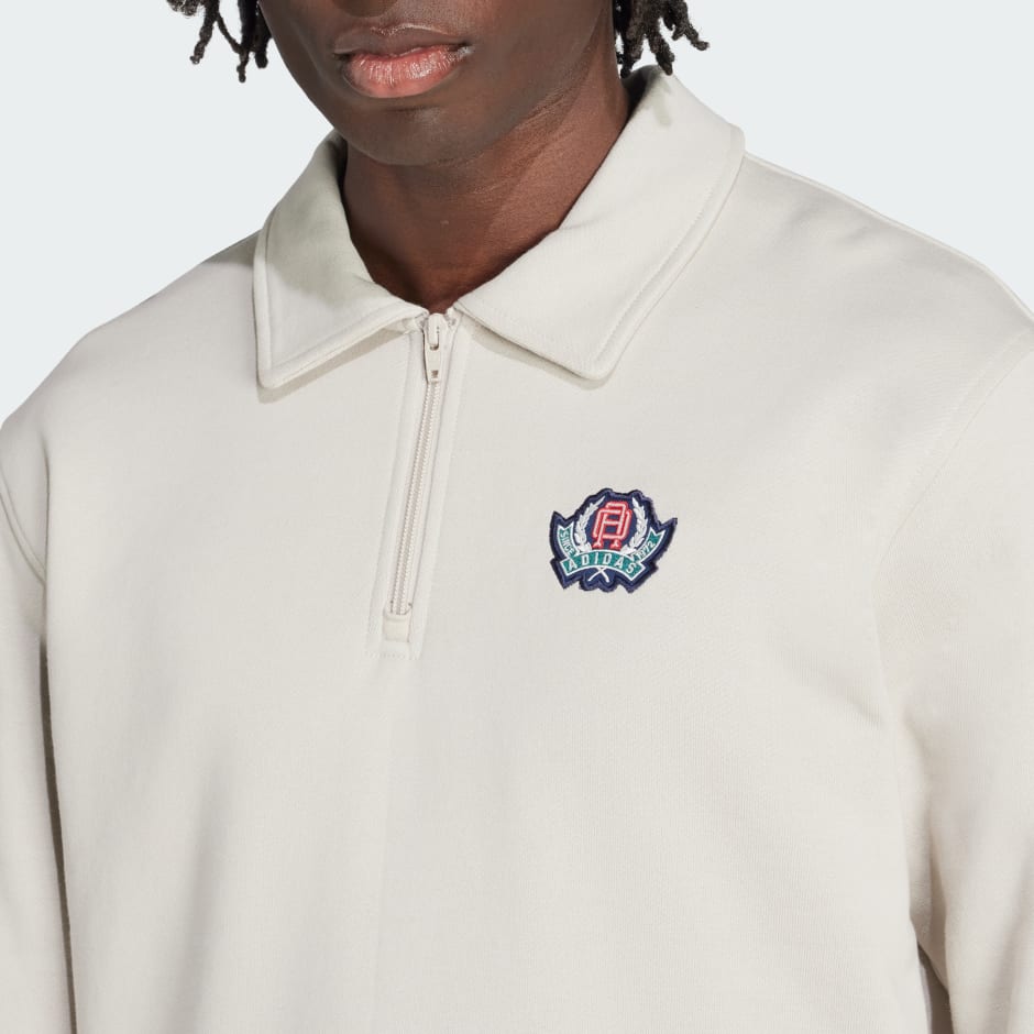 Haut &agrave; demi-zip ample Varsity