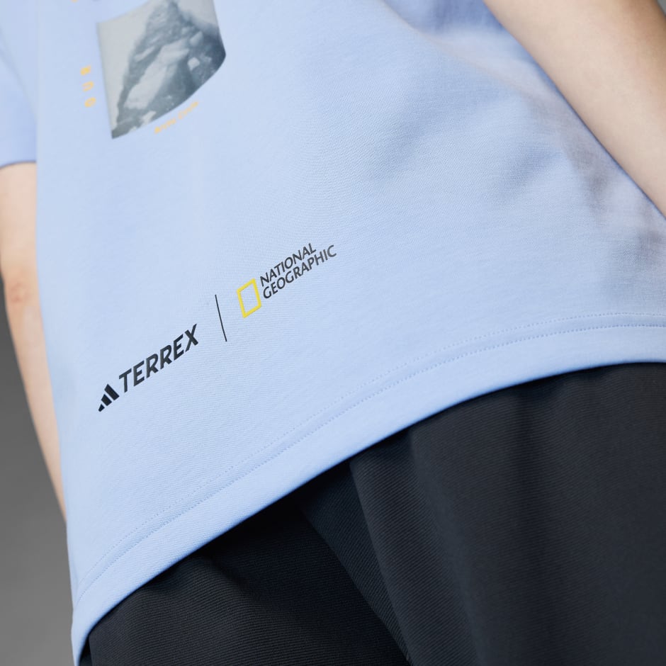 Clothing - ©National Geographic Graphics Short Sleeve Tee (Gender Neutral)  - Blue | adidas Oman