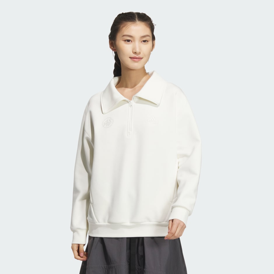 Adidas Lounge Half-Zip Pullover Hoodie