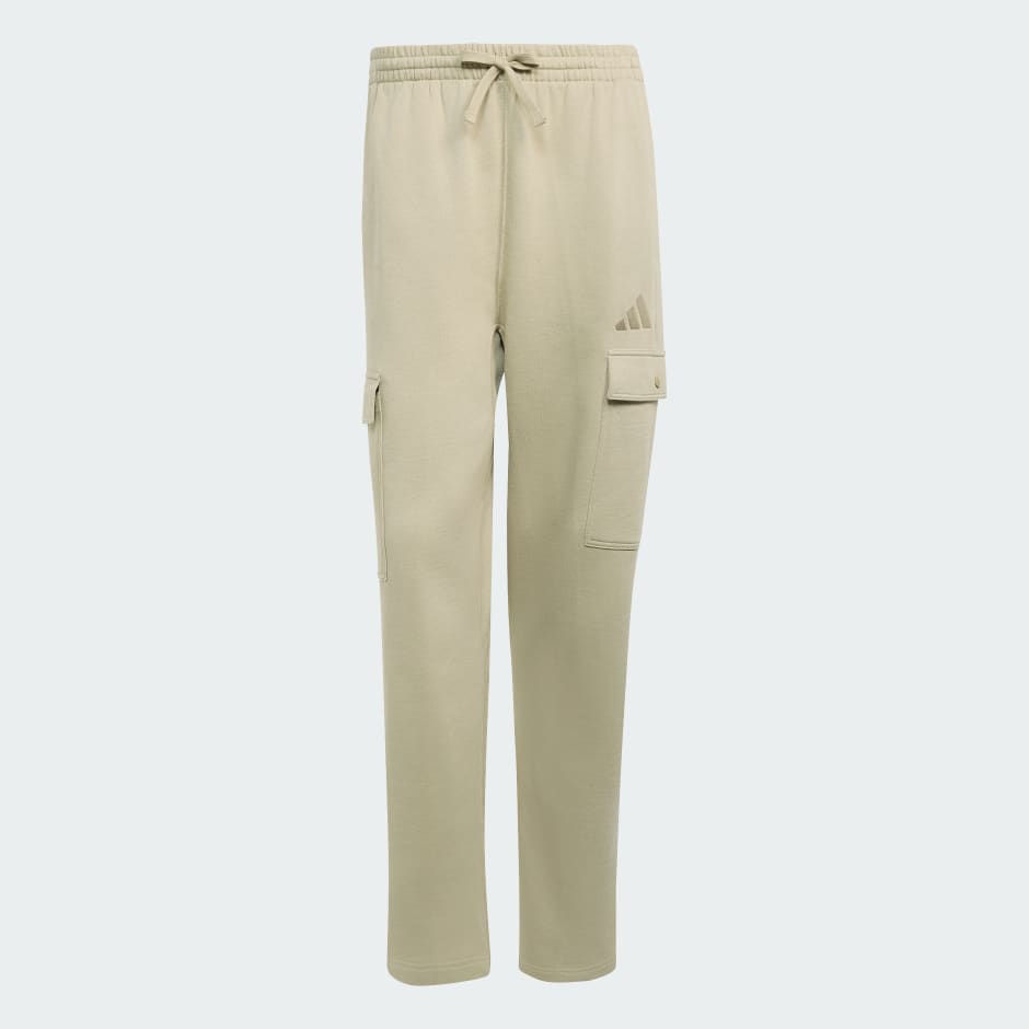 ALL SZN French Terry Loose Cargo Open Hem Pants