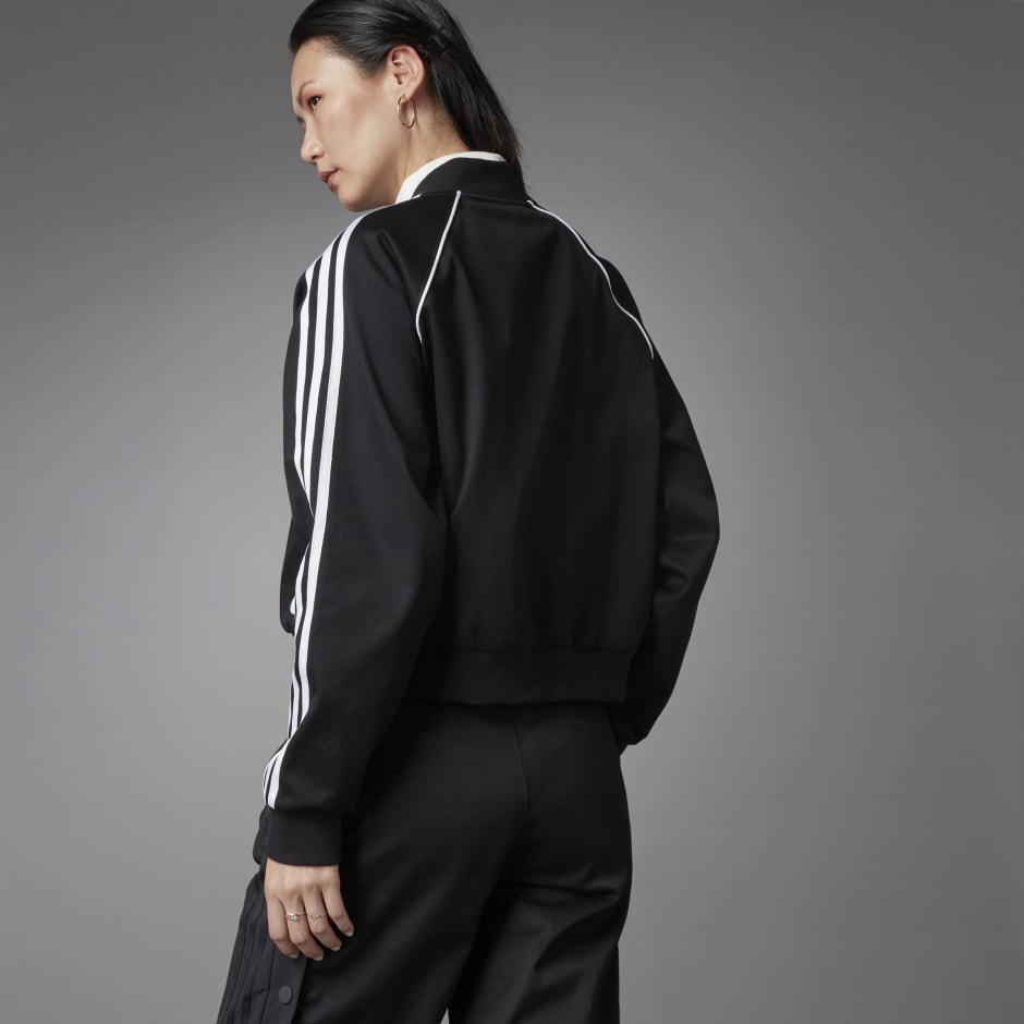 adidas Asymmetric Superstar Track Jacket​ - Black | adidas OM