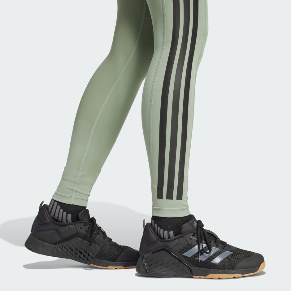 Optime 3-Stripes Full-Length Leggings
