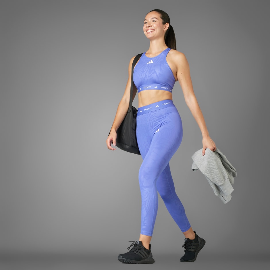 Techfit Medium-Support High-Neck Print Bra